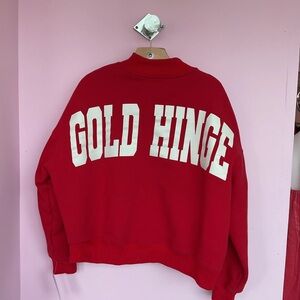 Gold Hinge Red Women's Turtleneck Sweater